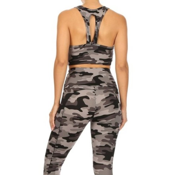 Two Piece Crop Top and Legging Set - Picture 1 of 3